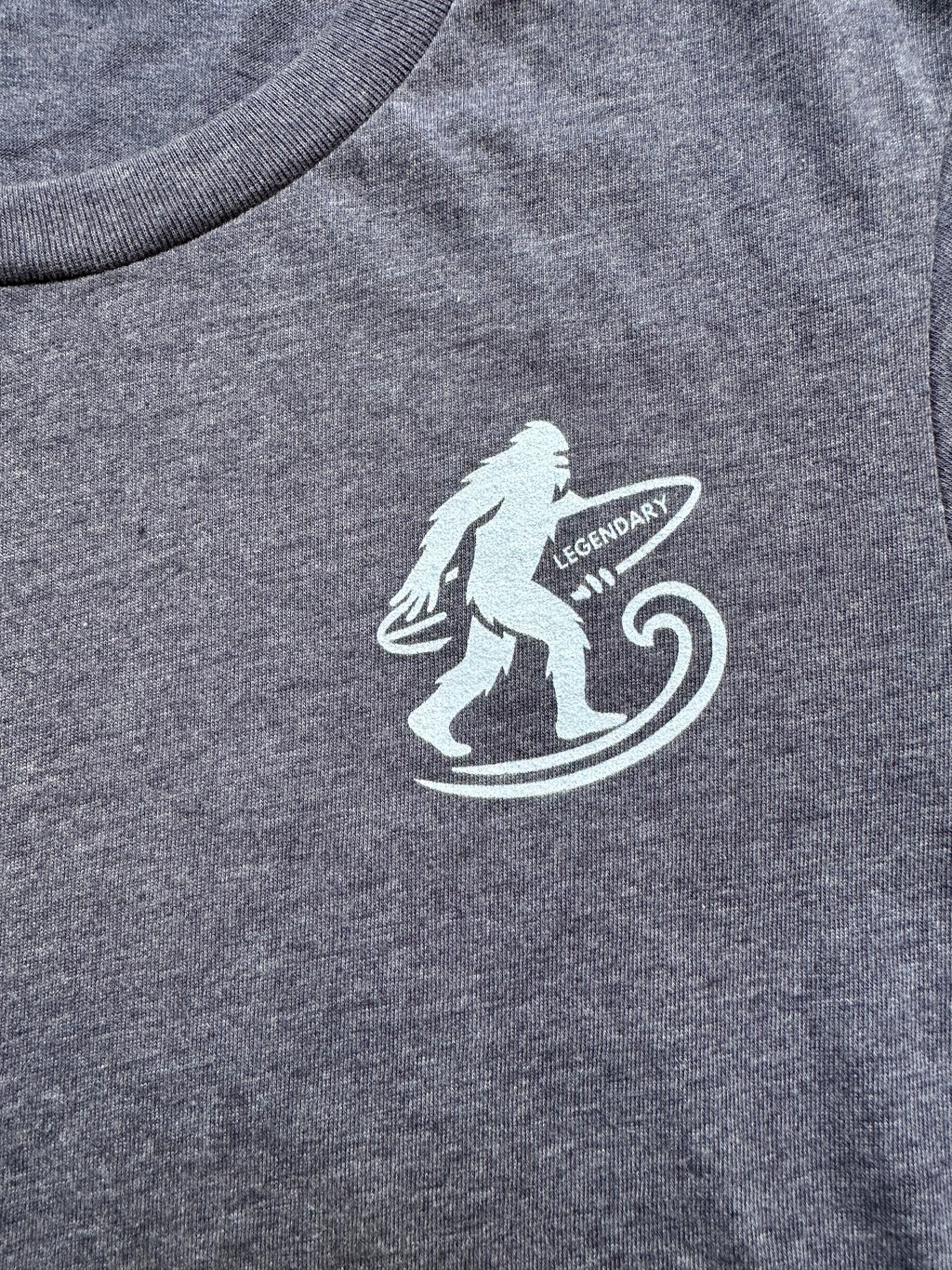 Legendary Bigfoot Navy Surf Tee – Premium Coastal T-Shirt