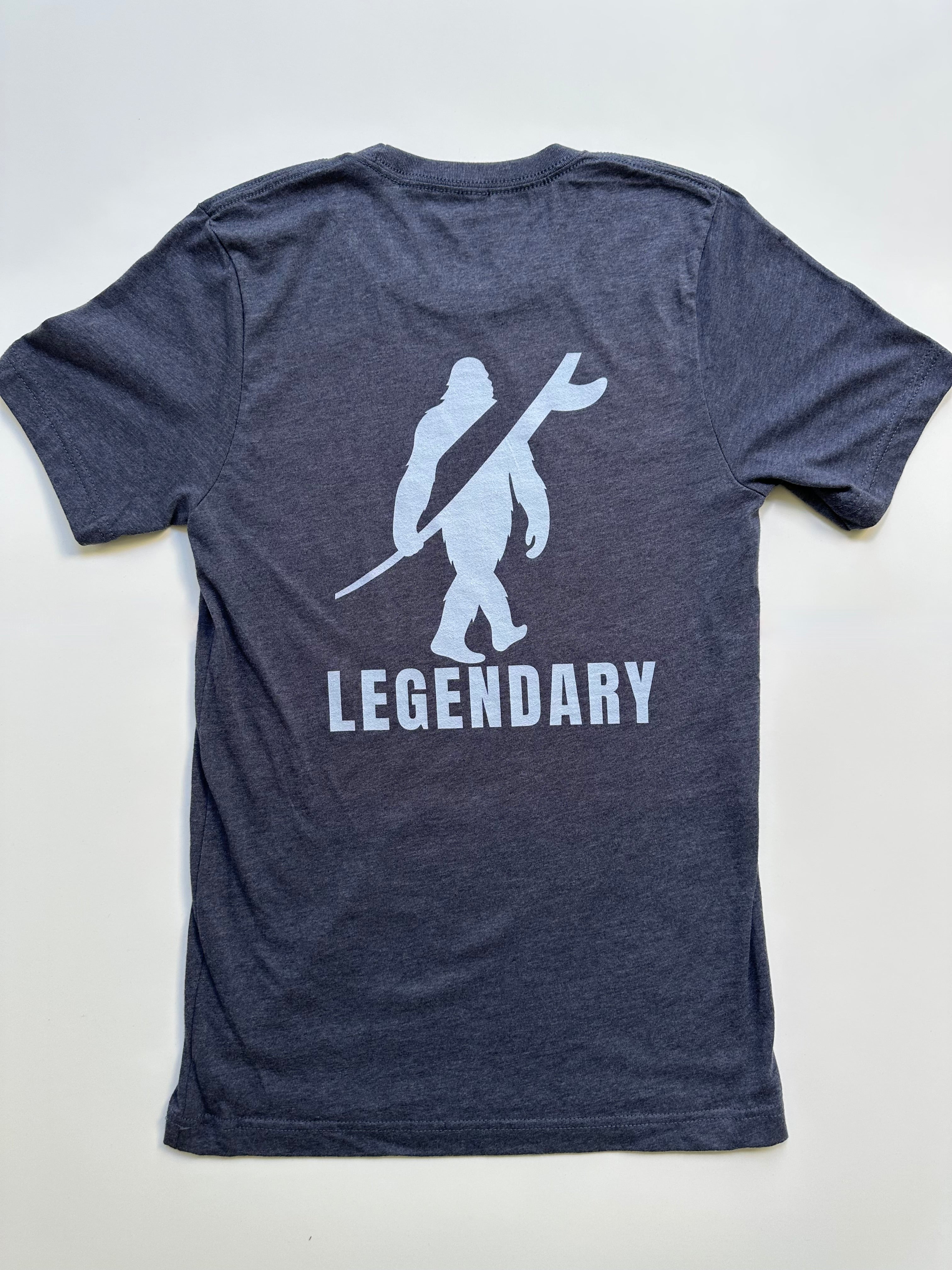 Legendary Bigfoot Navy Surf Tee – Premium Coastal T-Shirt