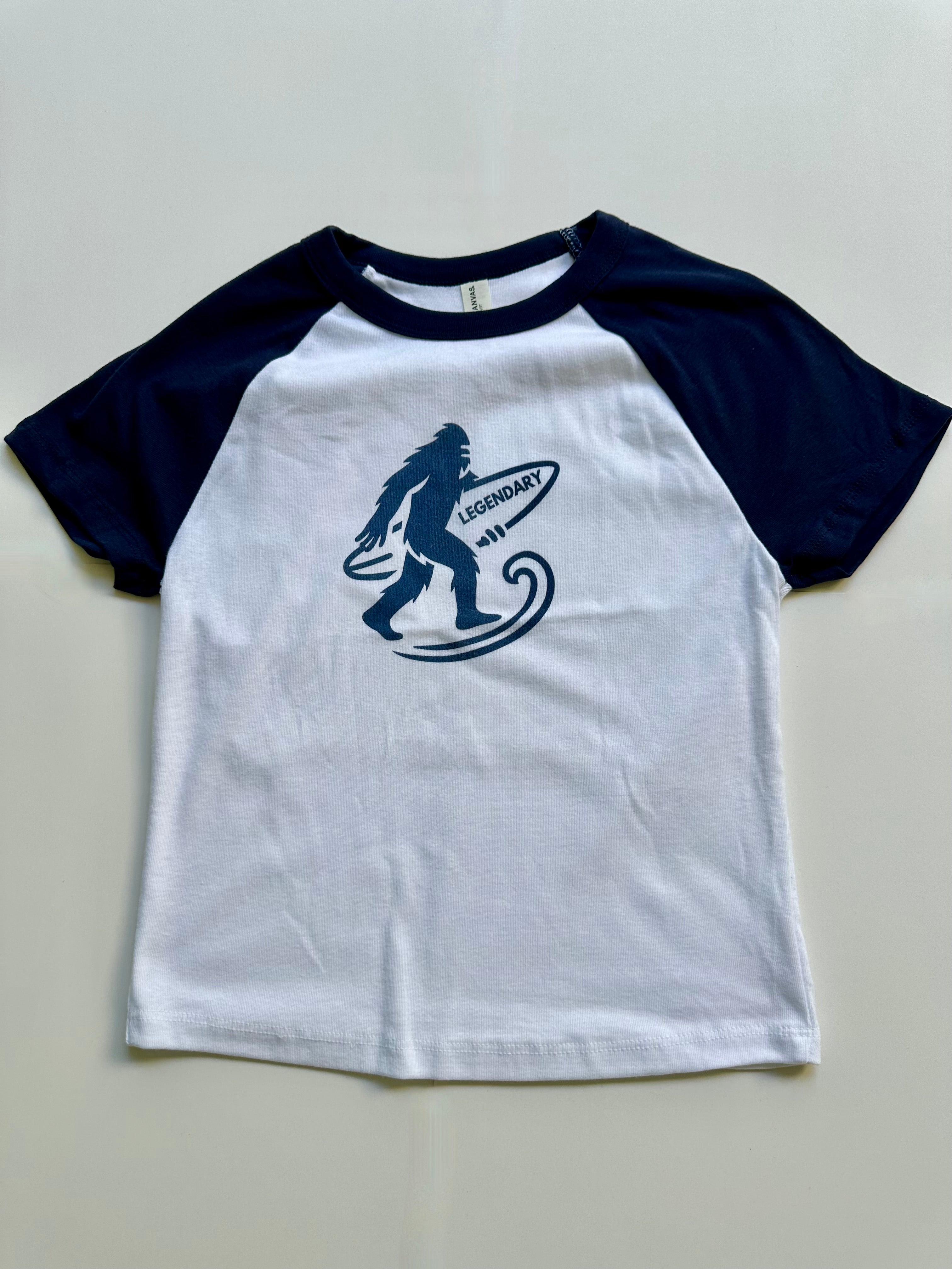 LEGENDARY Women’s Raglan Surf Tee – Fitted Coastal Graphic Shirt