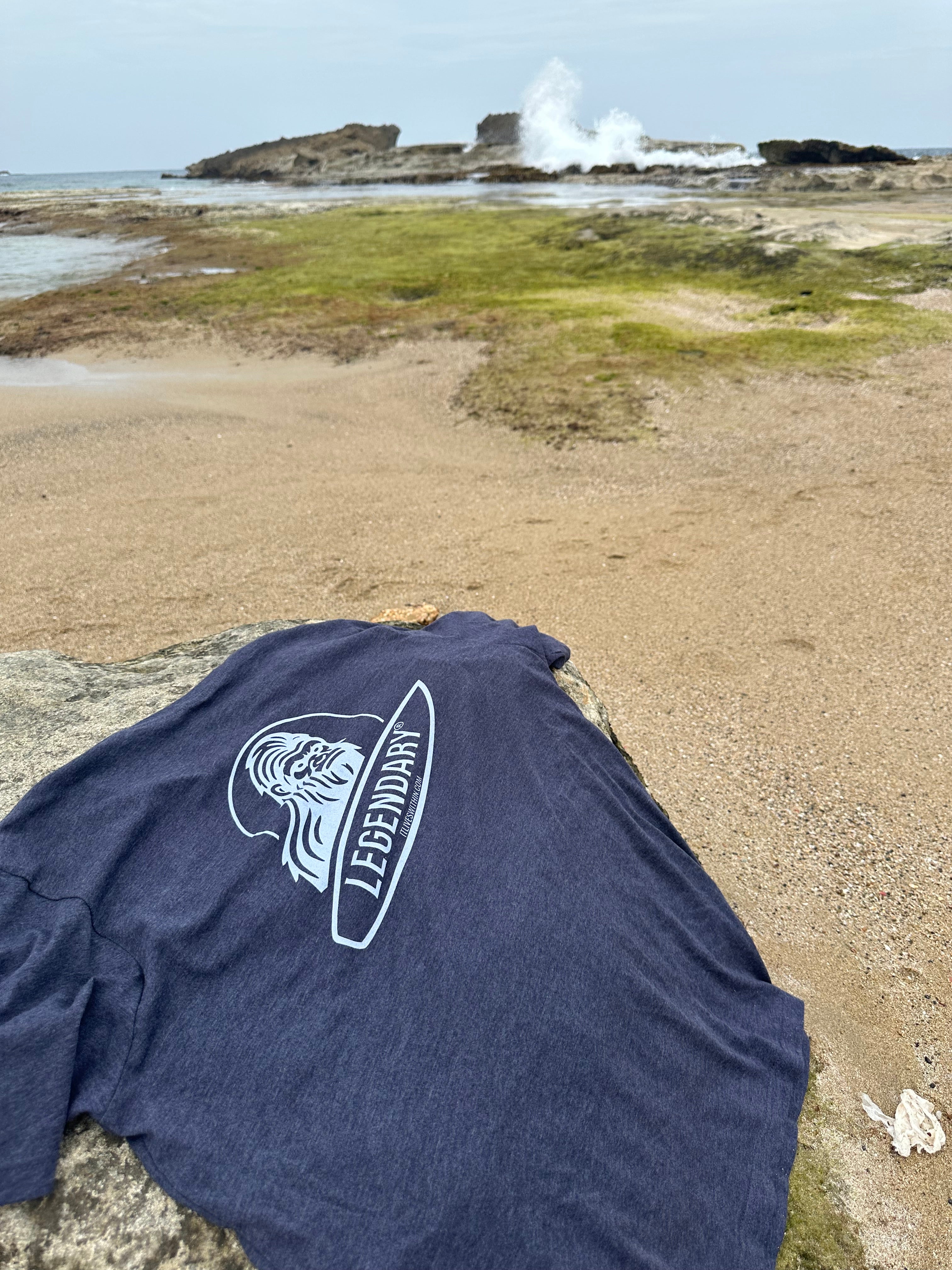 LEGENDARY Hero Navy Surf Tee – Premium Coastal T-Shirt
