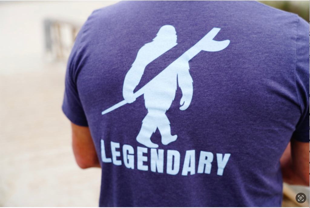 Legendary Bigfoot Navy Surf Tee – Premium Coastal T-Shirt