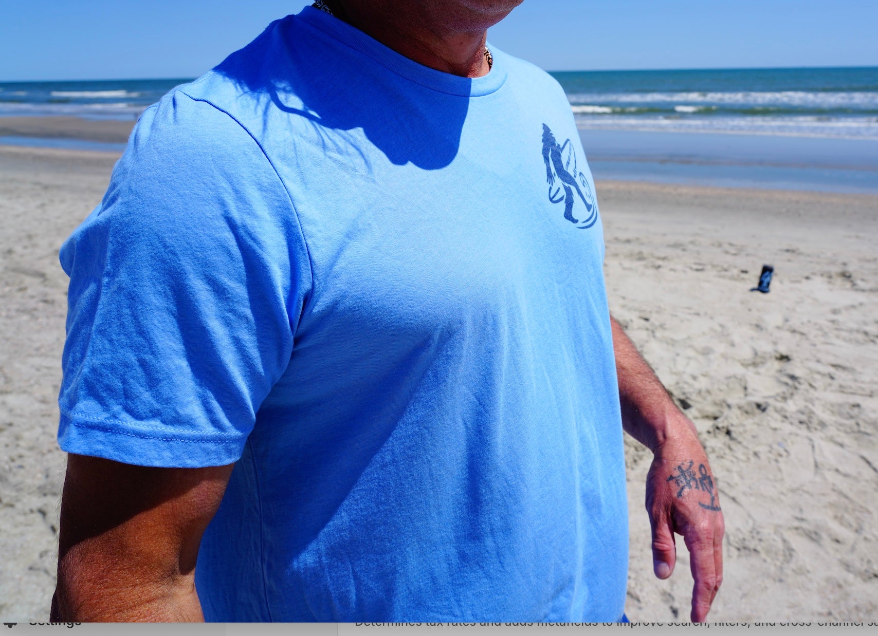 Legendary Bigfoot Blue Surf Tee – Premium Coastal T-Shirt