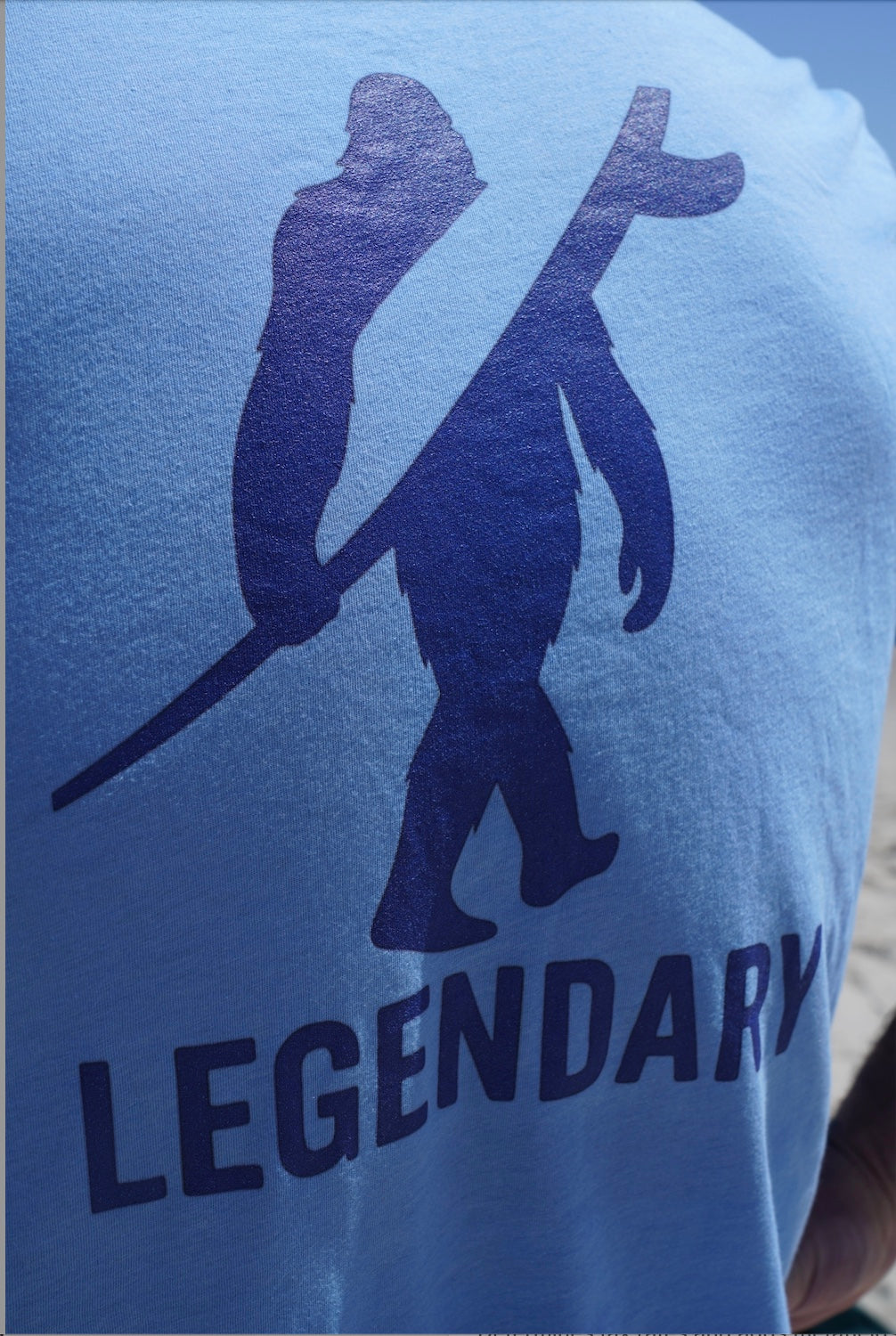 Legendary Bigfoot Blue Surf Tee – Premium Coastal T-Shirt