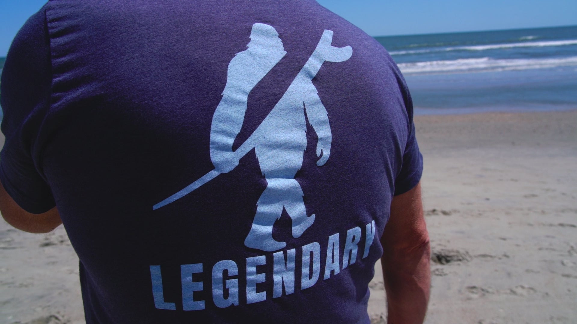 Legendary Bigfoot Navy Surf Tee – Premium Coastal T-Shirt
