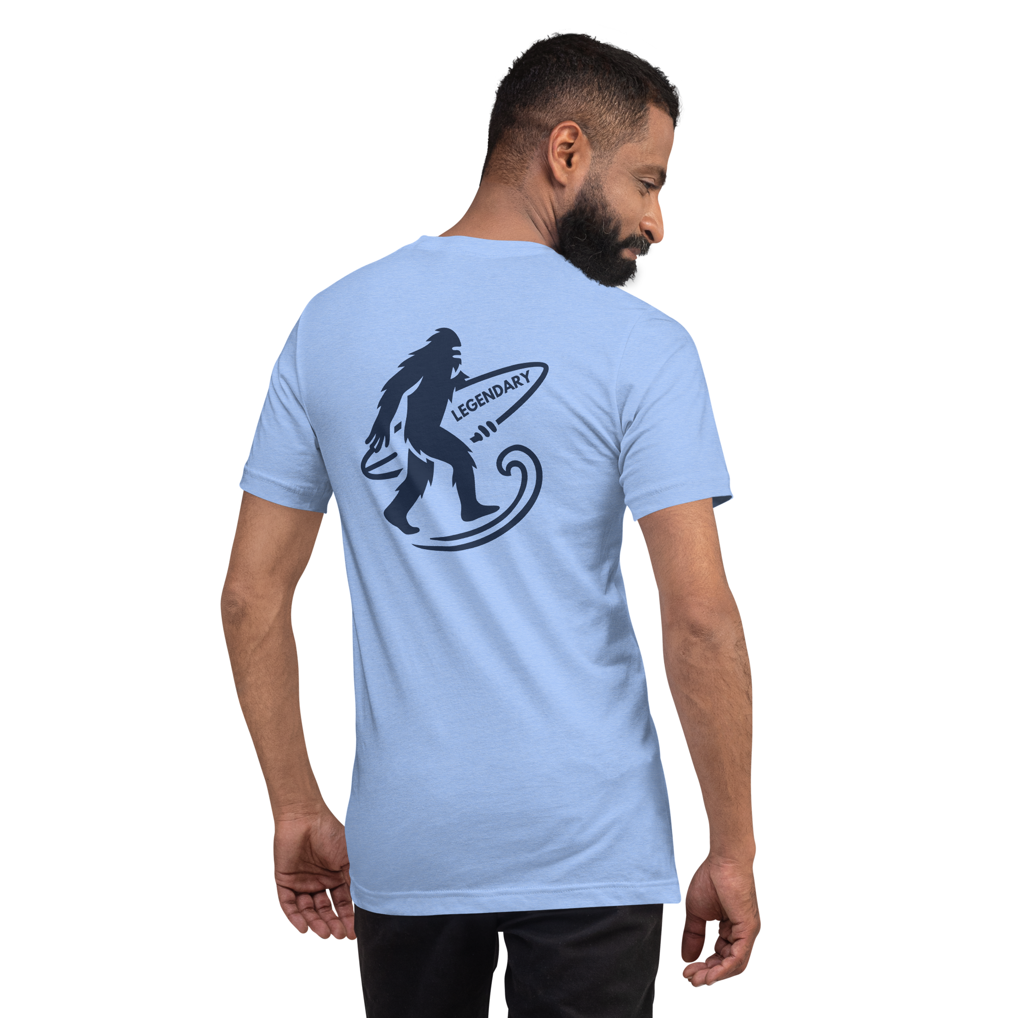 Legendary Bigfoot Blue Surf Tee – Premium Coastal T-Shirt