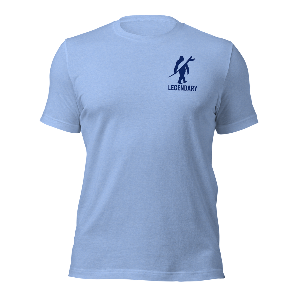 Legendary Bigfoot Blue Surf Tee – Premium Coastal T-Shirt