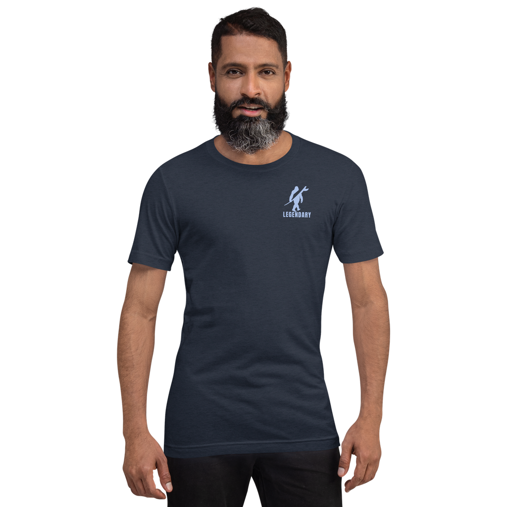 Legendary Bigfoot Navy Surf Tee – Premium Coastal T-Shirt