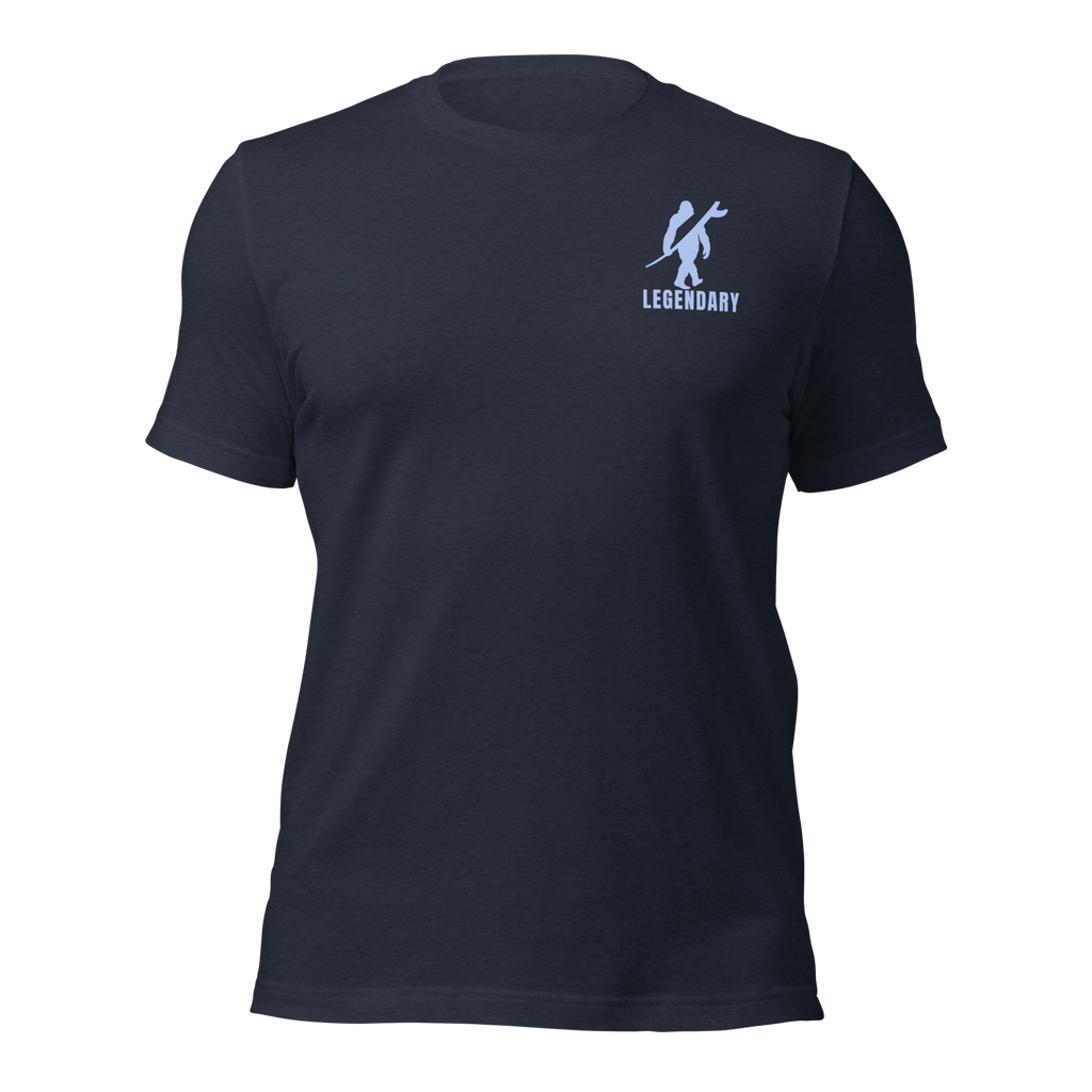 Legendary Bigfoot Navy Surf Tee – Premium Coastal T-Shirt