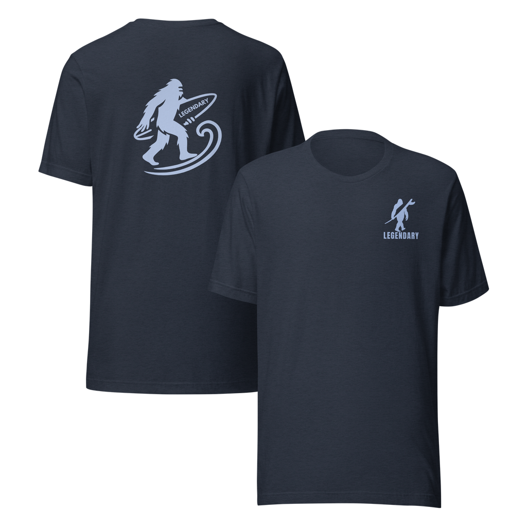 Legendary Bigfoot Navy Surf Tee – Premium Coastal T-Shirt