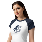 LEGENDARY Women’s Raglan Surf Tee – Fitted Coastal Graphic Shirt