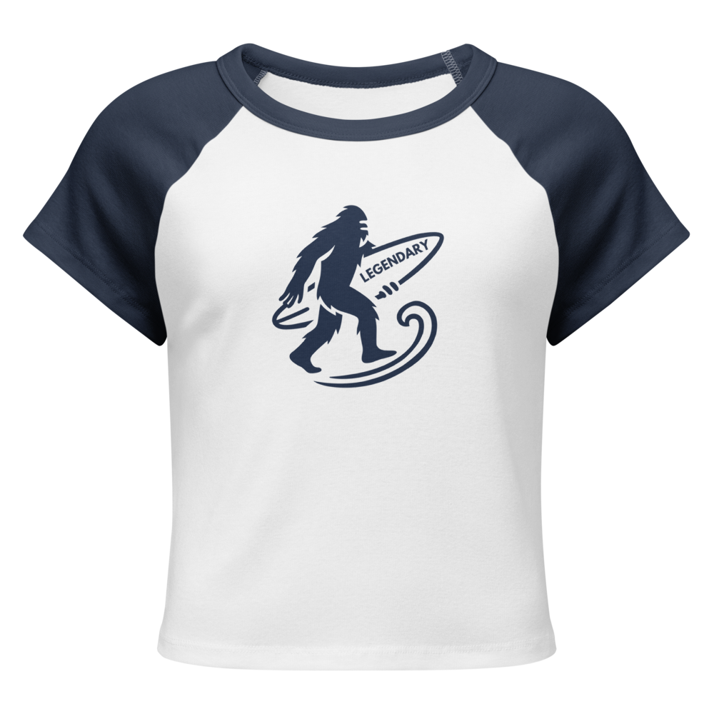 LEGENDARY Women’s Raglan Surf Tee – Fitted Coastal Graphic Shirt