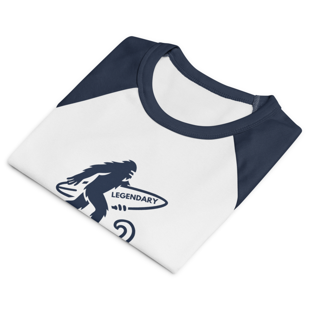 LEGENDARY Women’s Raglan Surf Tee – Fitted Coastal Graphic Shirt