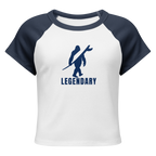 Legendary Women’s Raglan Baby Tee – Navy Blue & White
