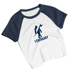 Legendary Women’s Raglan Baby Tee – Navy Blue & White