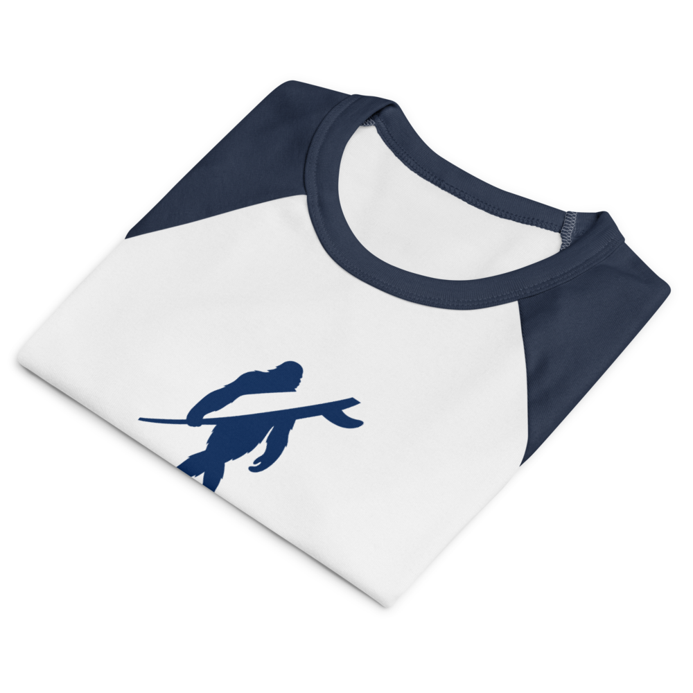 Legendary Women’s Raglan Baby Tee – Navy Blue & White